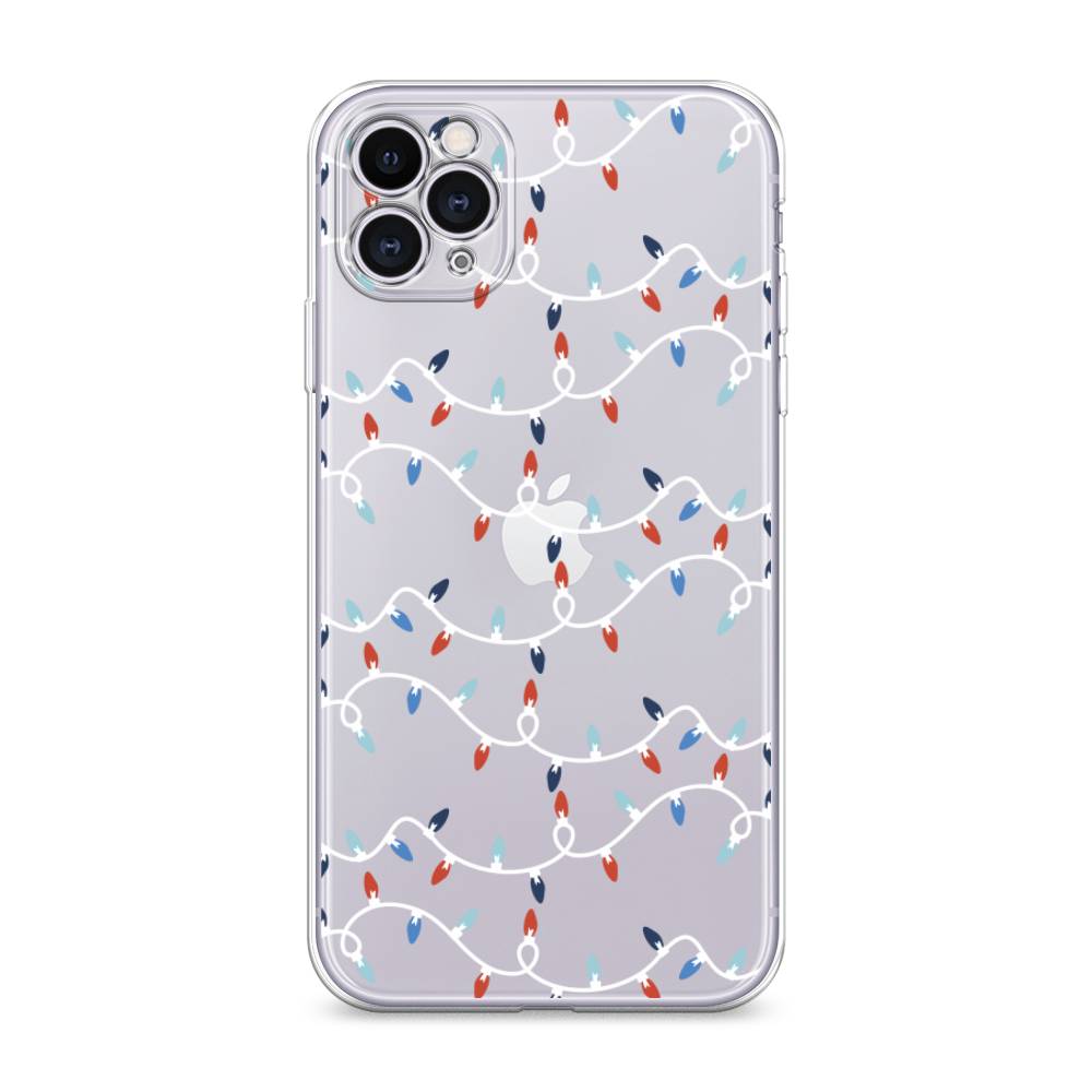 

Чехол для Apple iPhone 11 Pro "Разноцветная гирлянда", Белый;красный;синий, 12350-5