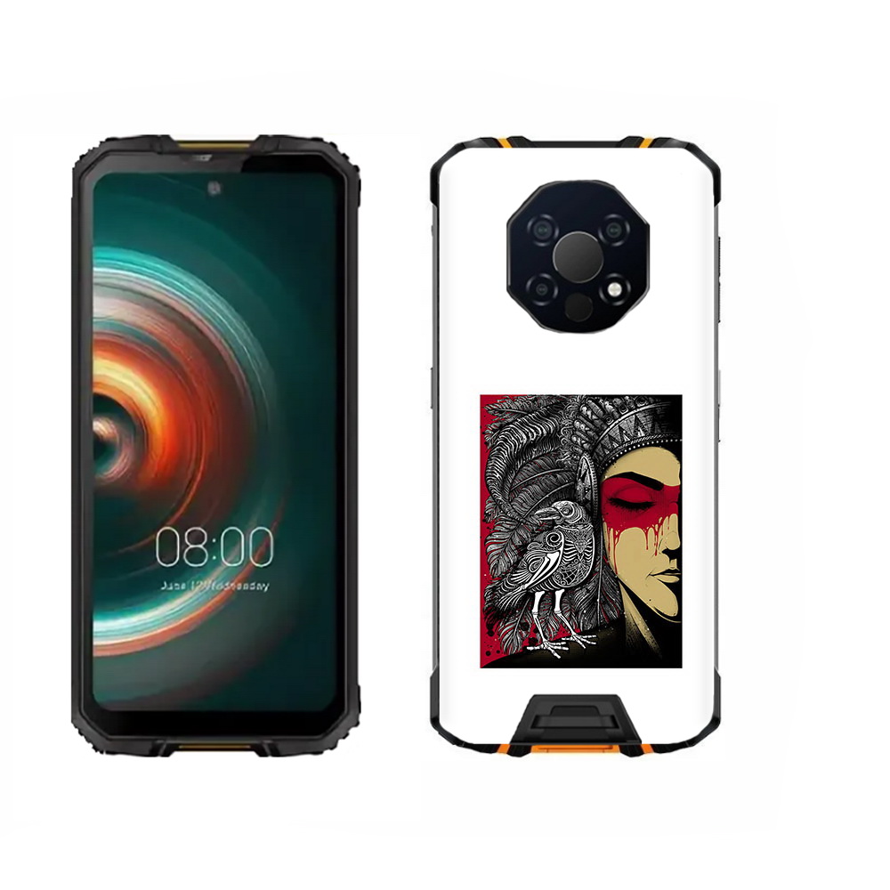 

Чехол MyPads Tocco для Oukitel WP13 девушка с вороном в абстракции, Прозрачный, Tocco