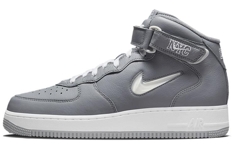 

Кеды унисекс Nike Air Force 1 QS Jewel NYC Cool Grey серые 36.5 EU, Серый, Air Force 1 QS Jewel NYC Cool Grey