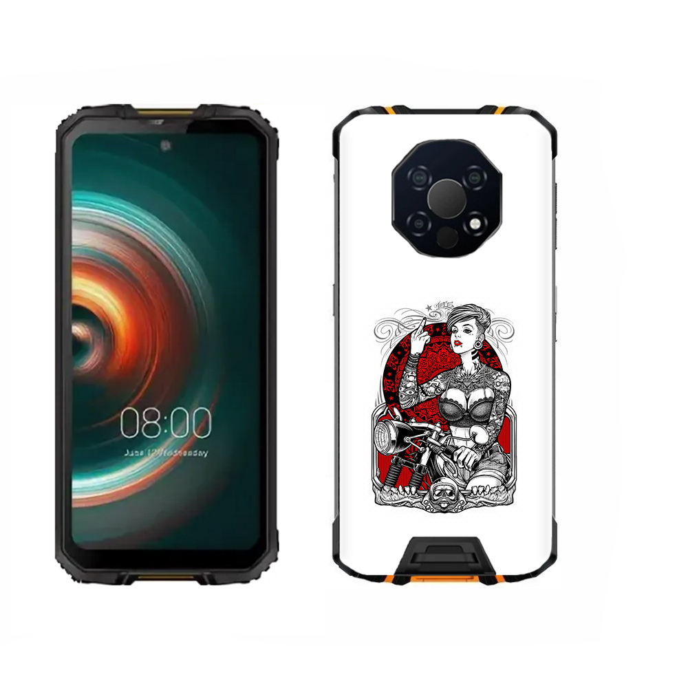 Чехол MyPads Tocco для Oukitel WP13 девушка на мотоцикле