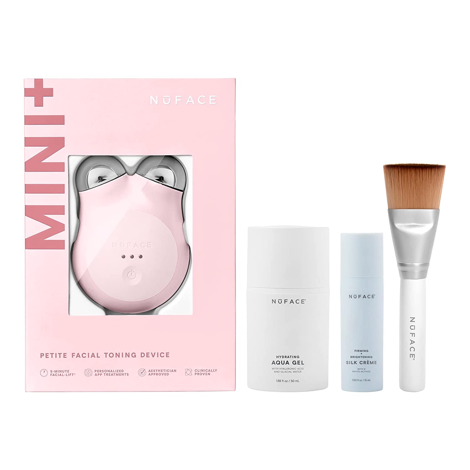 

Микротоковый массажер NuFACE mini+ массажер гель крем и аппликатор, Розовый, Mini+
