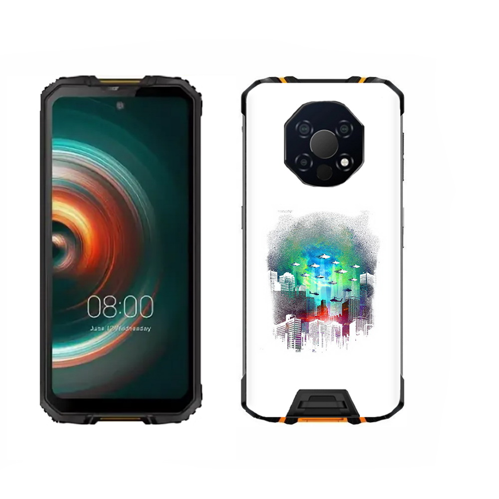 

Чехол MyPads Tocco для Oukitel WP13 город в свечении, Прозрачный, Tocco