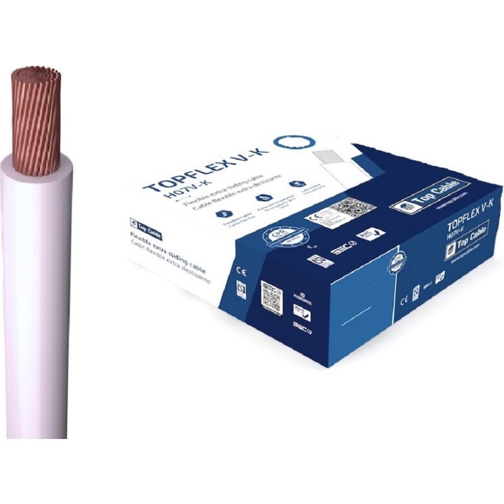 

Монтажный гибкий провод Top Cable 1x1.5 серый TOPFLEX V-K H07V-K 131G001MR100 (100м)