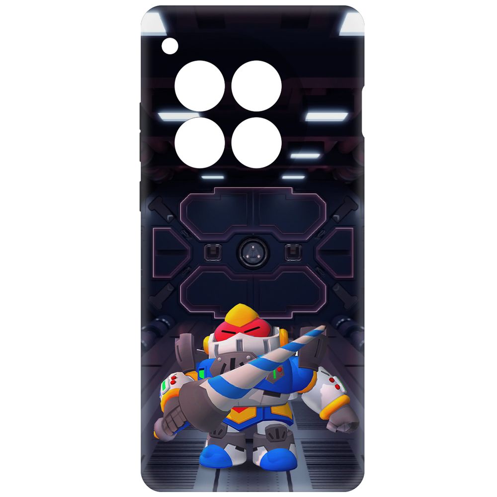 Чехол-накладка Krutoff Soft Case Brawl Stars - Паладин Вольт-Меха для OnePlus 12 черный