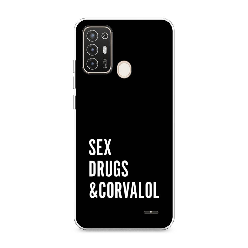 

Чехол на ZTE Blade A52 "Corvalol", Черный;серый;белый, 136250-6