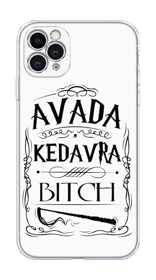 

Чехол на Apple iPhone 11 Pro "Avada kedavra bitch", Белый;серый;черный, 12350-6