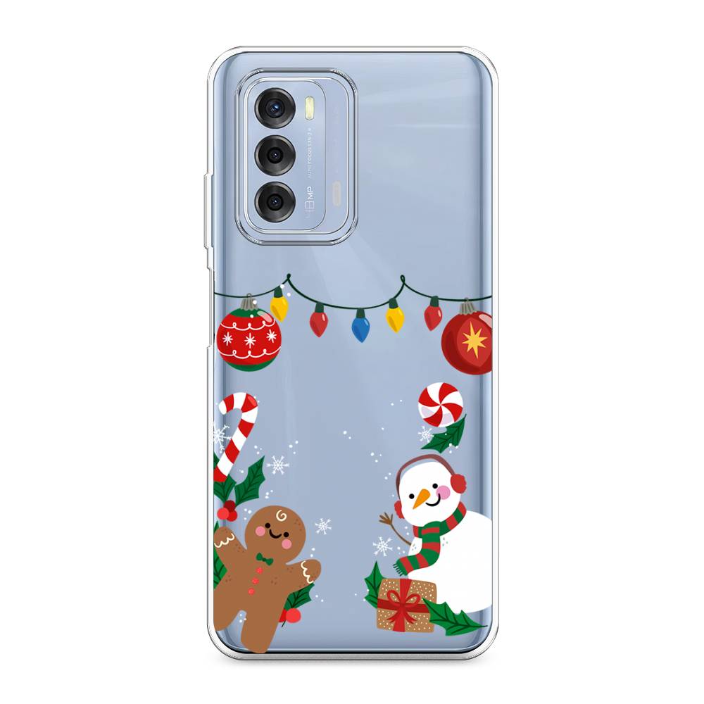 

Чехол для ZTE Blade V40 "Новогоднее настроение", Коричневый;красный;зеленый, 136150-5