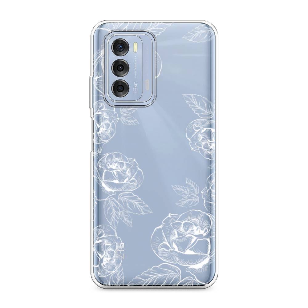 

Чехол на ZTE Blade V40 "Розы графика", Черный;серый, 136150-2
