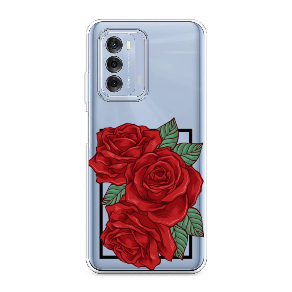 

Чехол для ZTE Blade V40 "Три алые розы", Красный, 136150-2