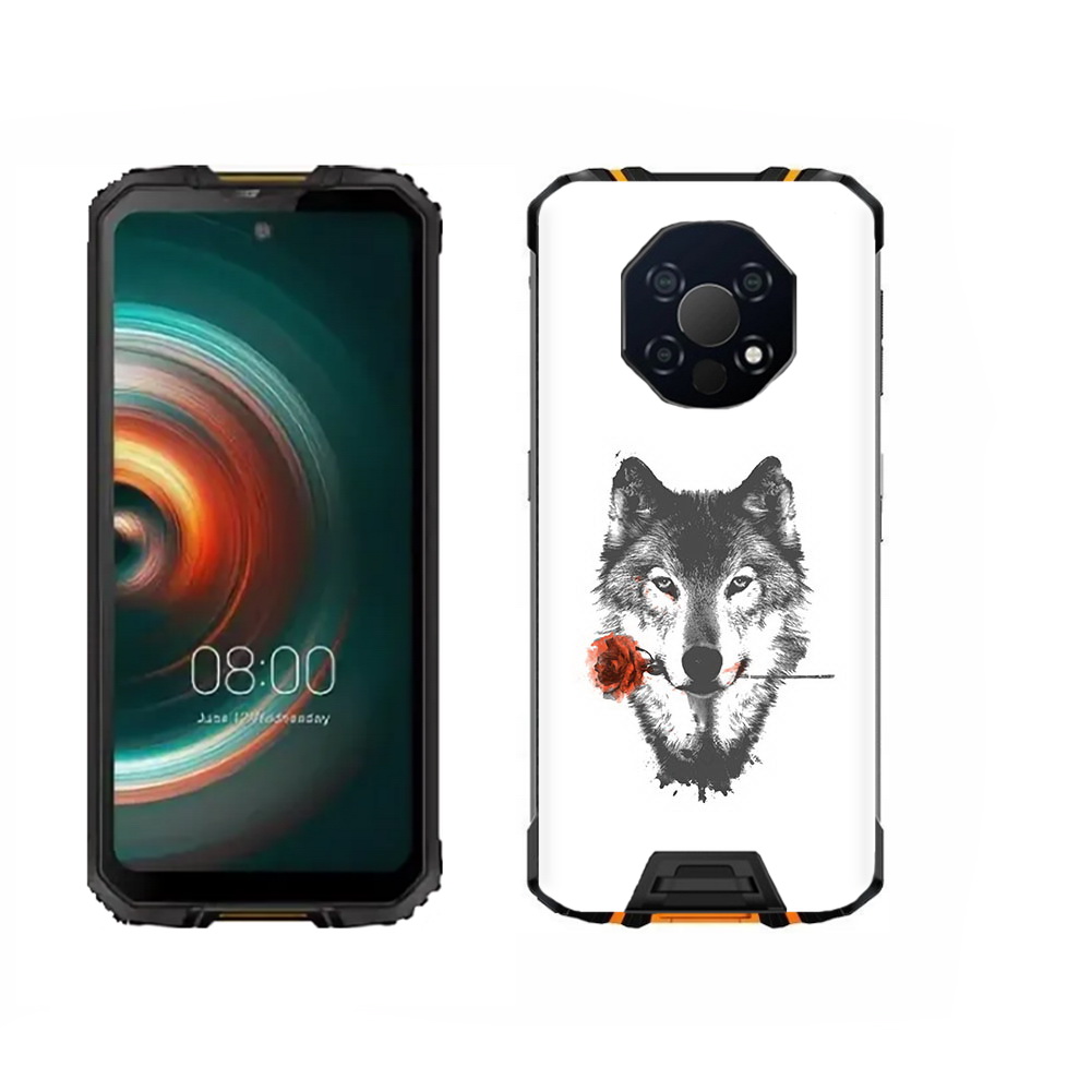 

Чехол MyPads Tocco для Oukitel WP13 волк с розой, Прозрачный, Tocco