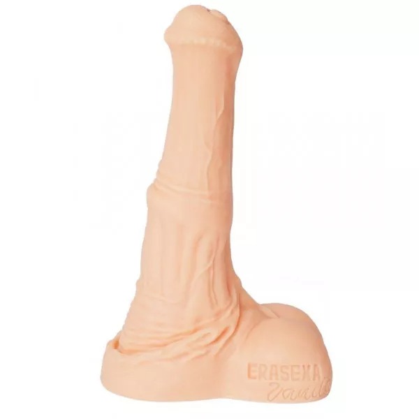Телесный малый фаллос жеребца Коди с ароматом ванили 20 см