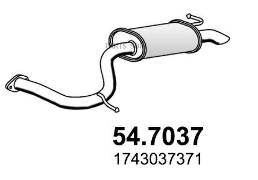 

Резонатор Глушителя Задний ASSO 547037