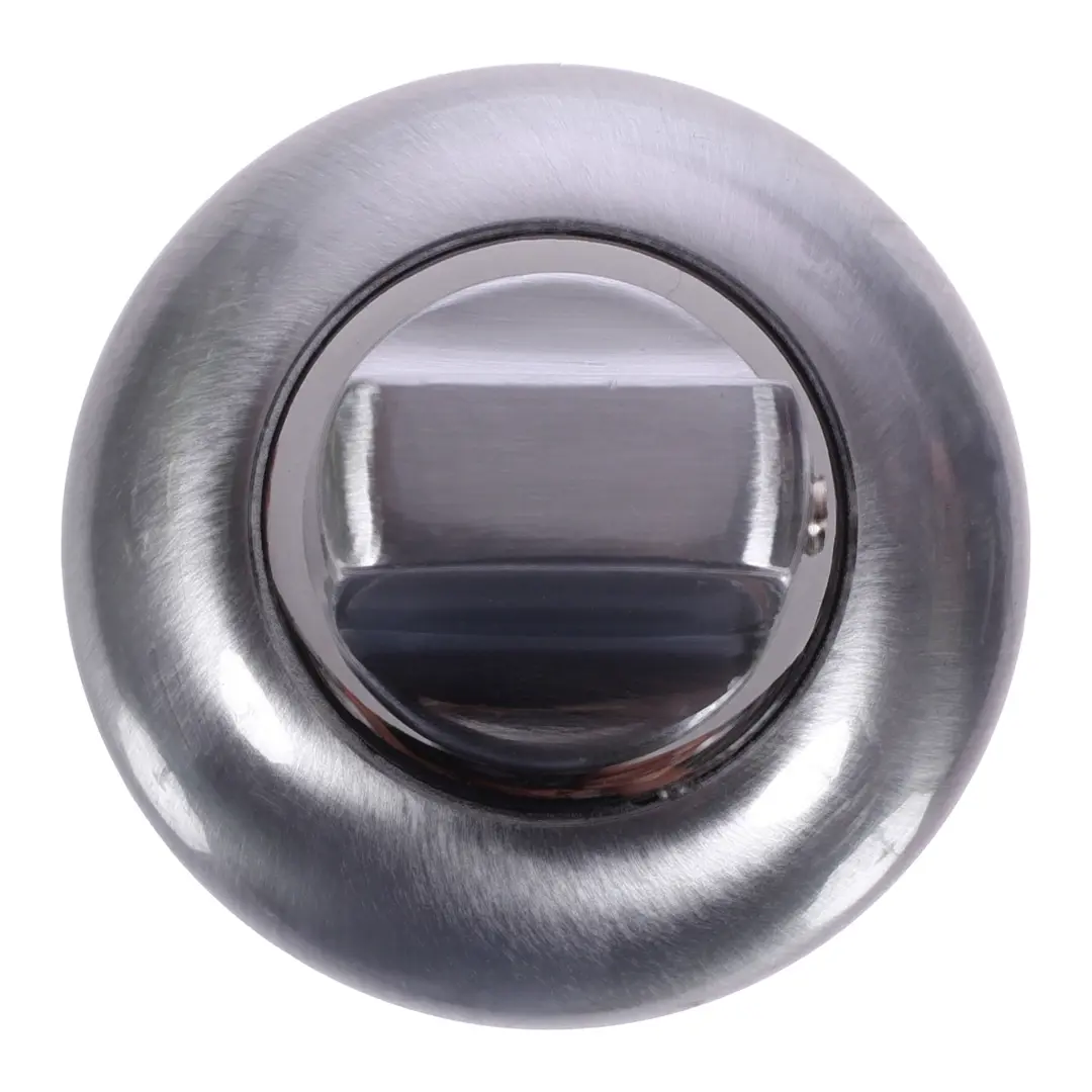 

Фиксатор-вертушка для дверей Palladium R SC/CP BK, ЦАМ, цвет матовый хром/хром, Серебристый