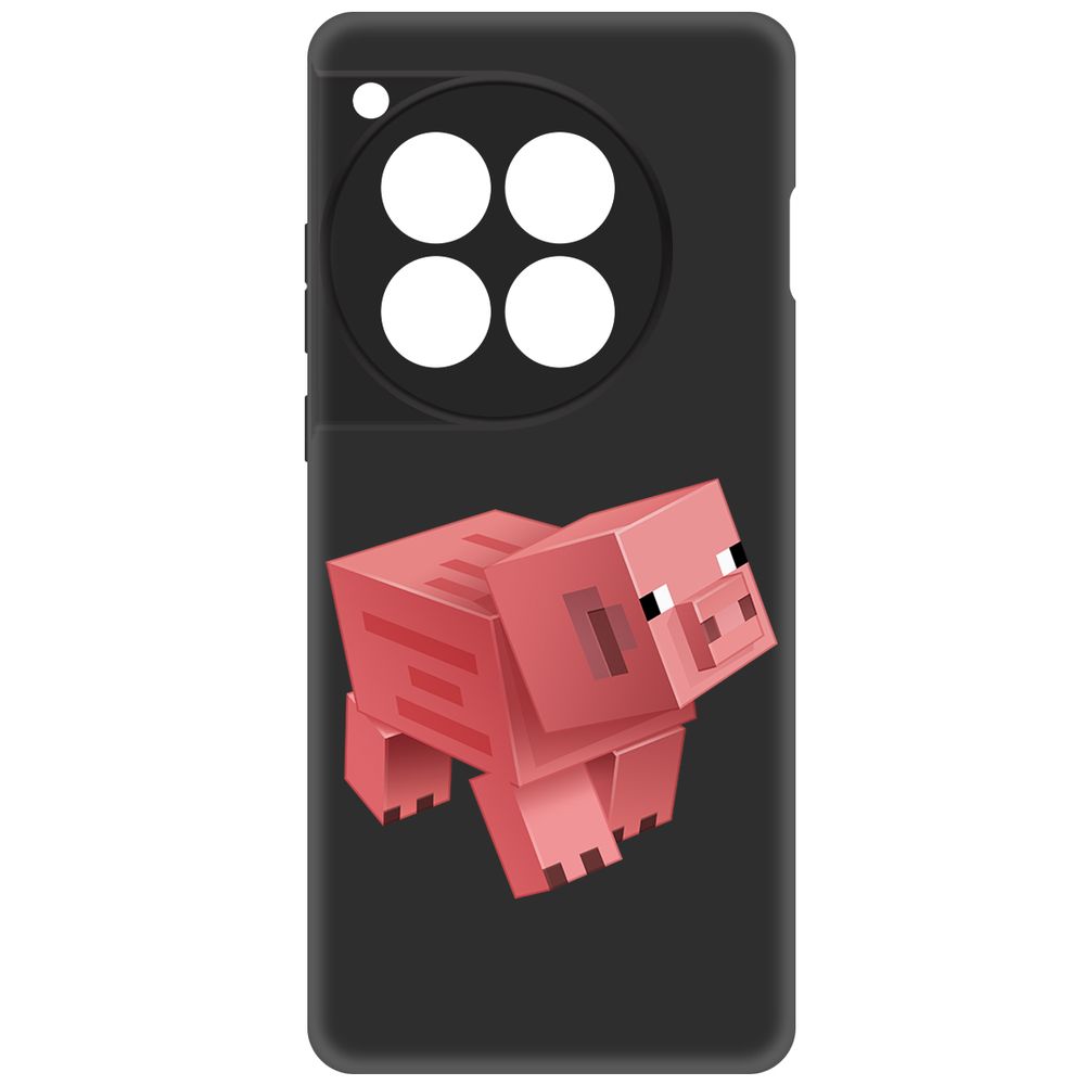 

Чехол-накладка Krutoff Soft Case Minecraft-Свинка для OnePlus 12 черный