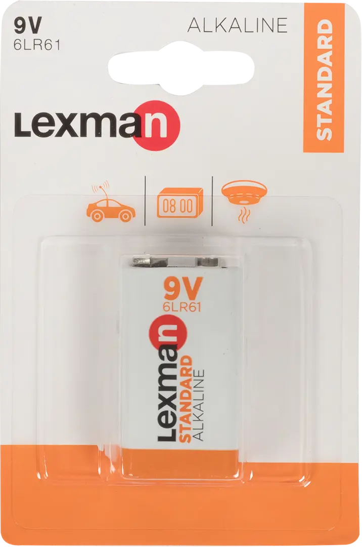 Батарейка алкалиновая Lexman 6LR61, 1 шт. батарейка lexman intensive aaa lr03 алкалиновая 4 шт