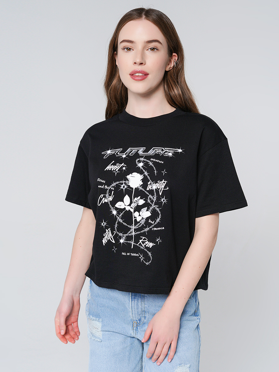 

Футболка женская ТВОЕ 88275 черная XL, 88275
