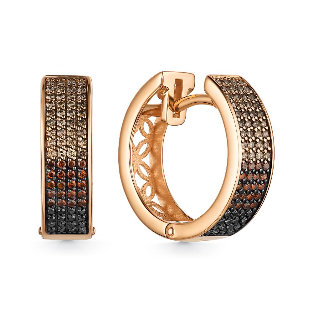 

Серьги из красного золота с бриллиантом АЛЬКОР 24299-118, 24299-118