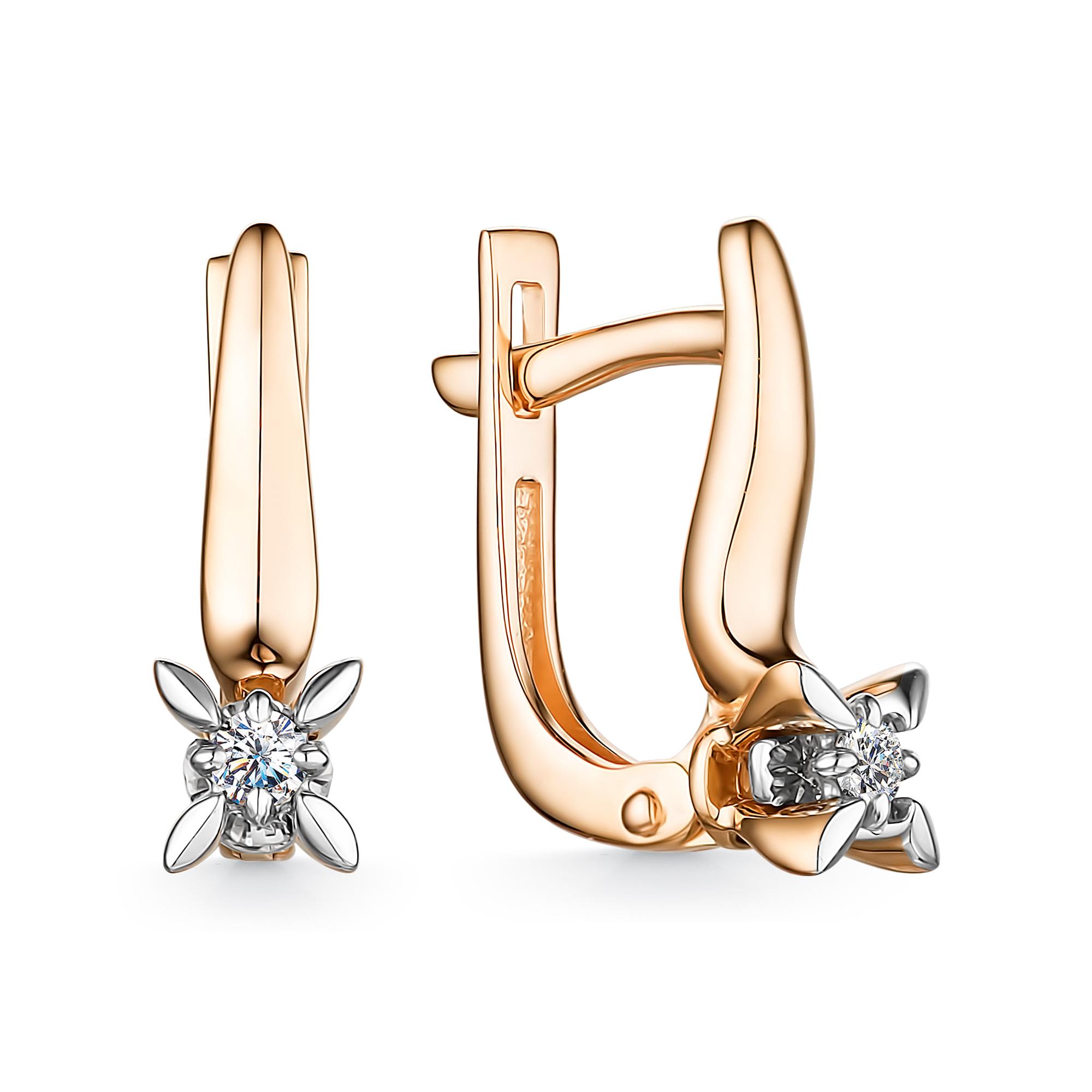 

Серьги из красного золота с бриллиантом АЛЬКОР 24281-100, 24281-100
