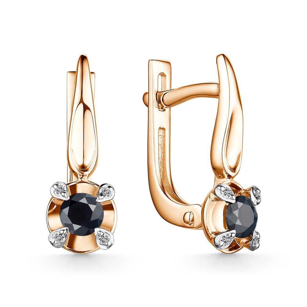 

Серьги из красного золота с бриллиантом АЛЬКОР 24270-102, 24270-102
