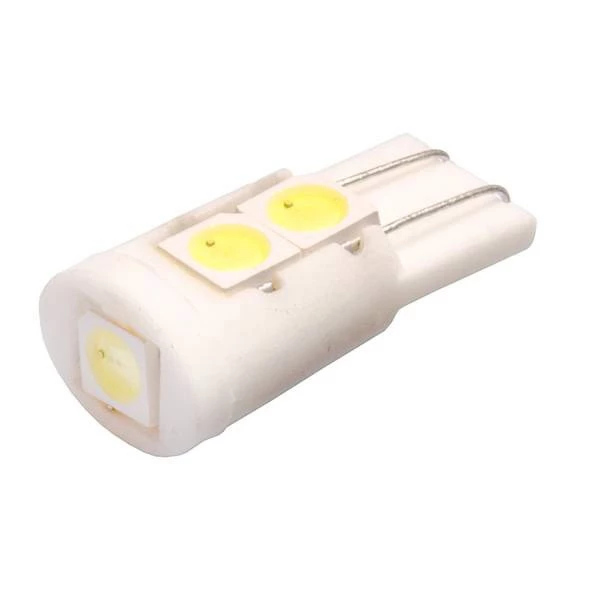 фото Лампа подсветки светодиодная t10 12v 5w skyway (5 smd диод без цоколя 1-контактная белая)