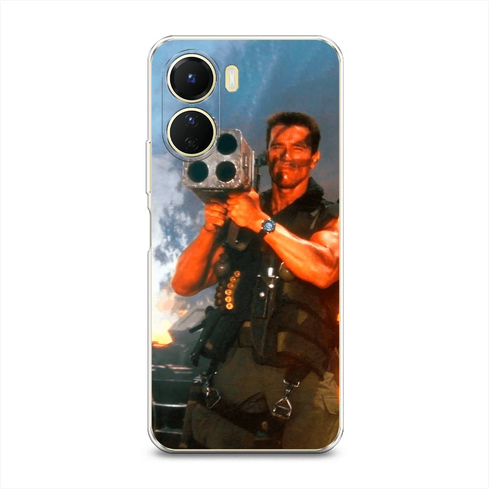 

Чехол на Vivo Y16 "Арнольд Шварцнеггер с базукой", Голубой;коричневый, 267850-6
