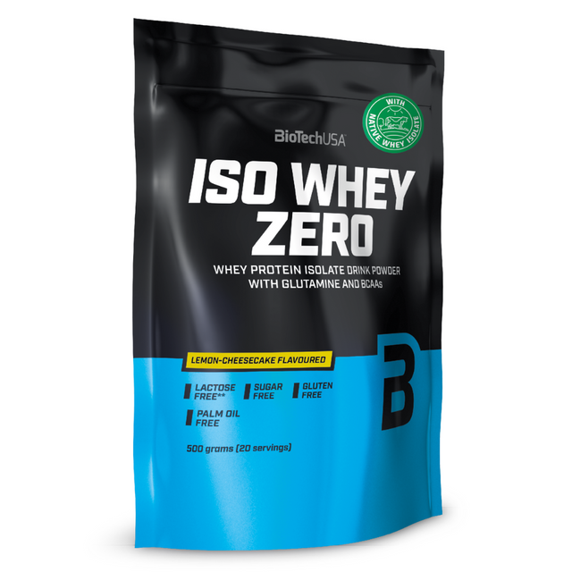 Изолят сывороточного протеина BioTechUSA Iso Whey Zero порошок 500 г. Лимонный чизкейк