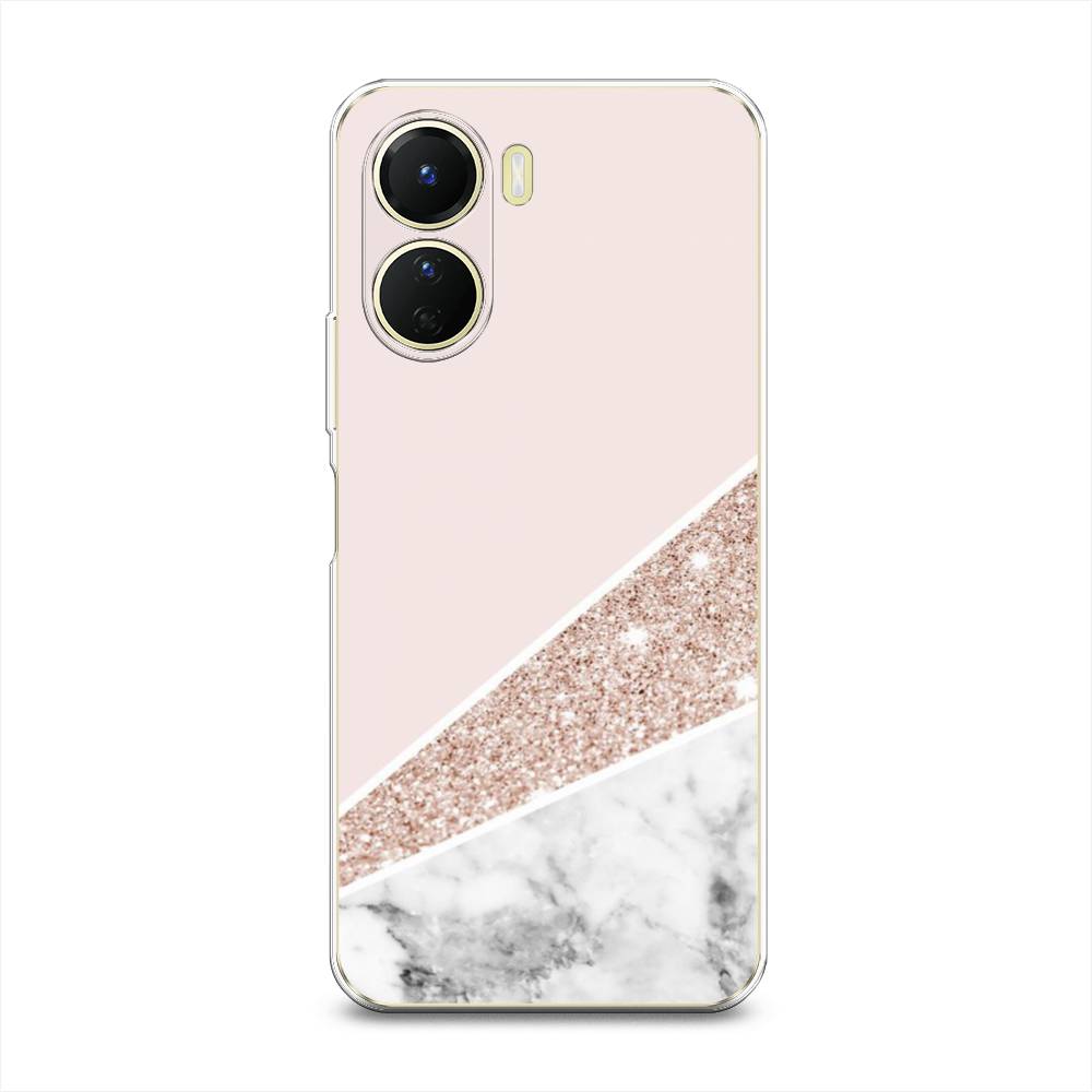 

Чехол на Vivo Y16 "Блестящий розовый мрамор", 267850-3