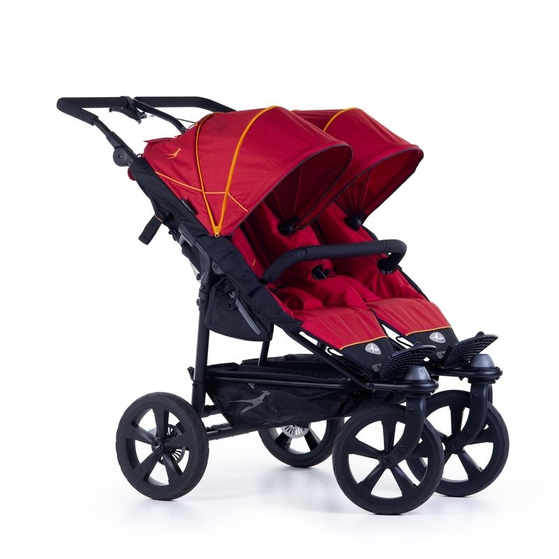 фото Коляска для двойни прогулочная tfk twin (тфк твин) trail tango red t-twt-19-345