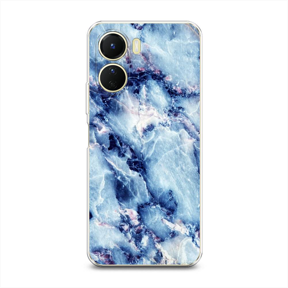 

Чехол на Vivo Y16 "Мрамор с синими прожилками", Синий, 267850-3