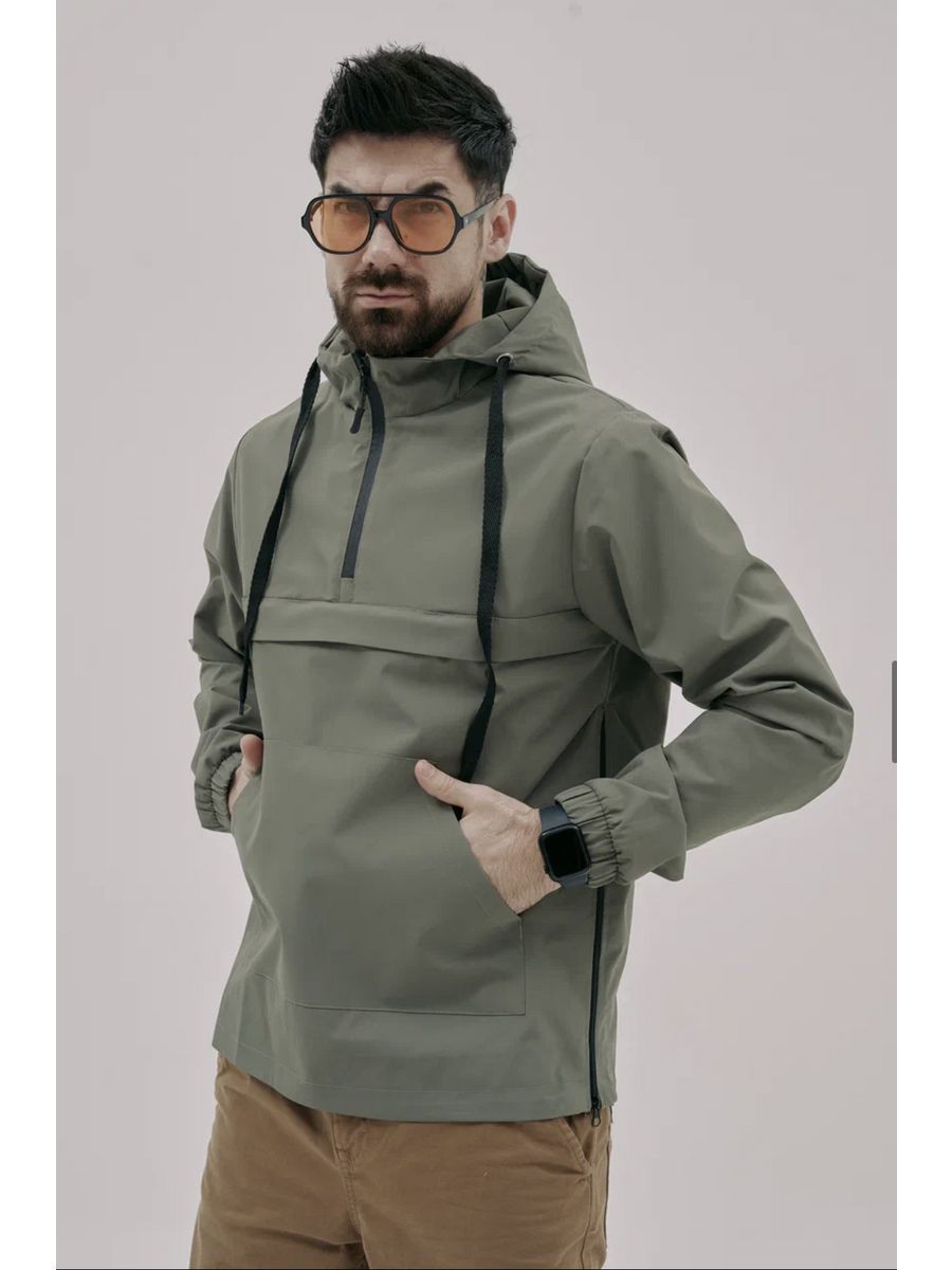 

Анорак мужской NoBrand Ан_1 хаки 56 RU, Ан_1