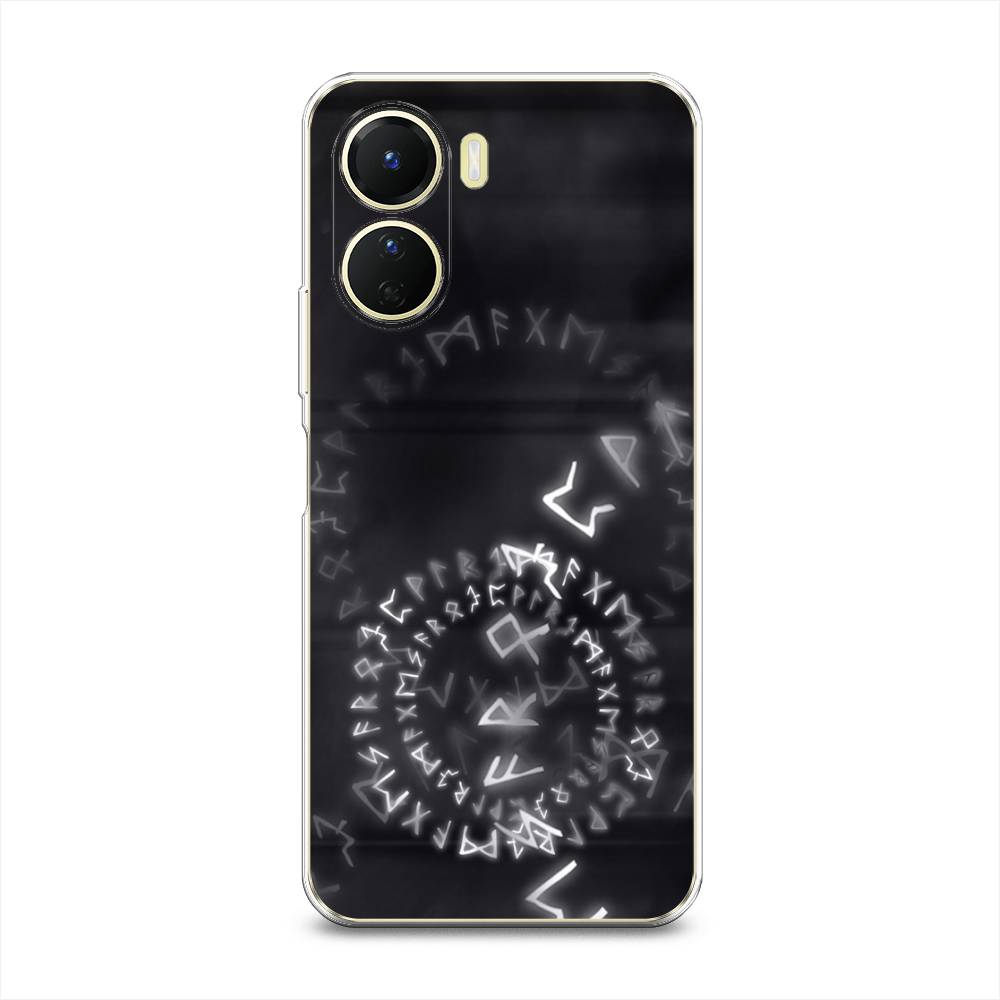 

Чехол на Vivo Y16 "Руны", Серый;черный, 267850-3