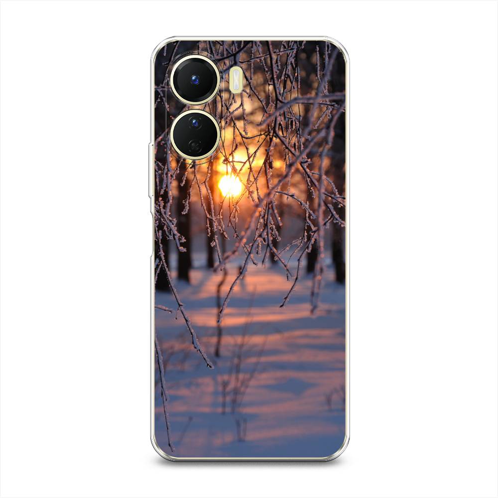 

Чехол на Vivo Y16 "Зима 7", Оранжевый;розовый;черный, 267850-2