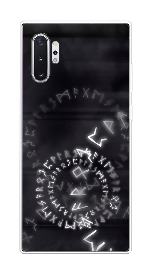 

Чехол на Samsung Galaxy Note 10 Plus "Руны", Серый;черный, 28550-3