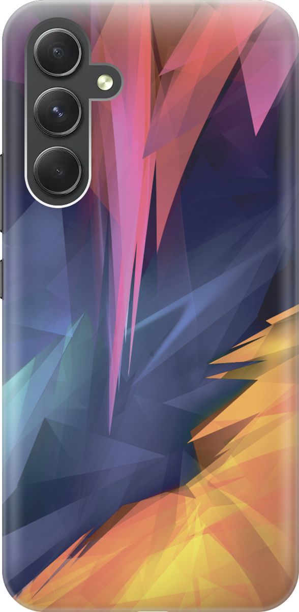 

Чехол на Samsung Galaxy A54 5G "Розовый, синий, желтый", Желтый;розовый, 158749