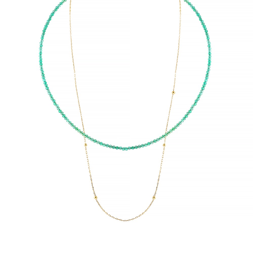 

Колье из серебра с бирюзой 40 см JV 10506N-SS_KL_TQ_YG, 10506N-SS_KL_TQ_YG