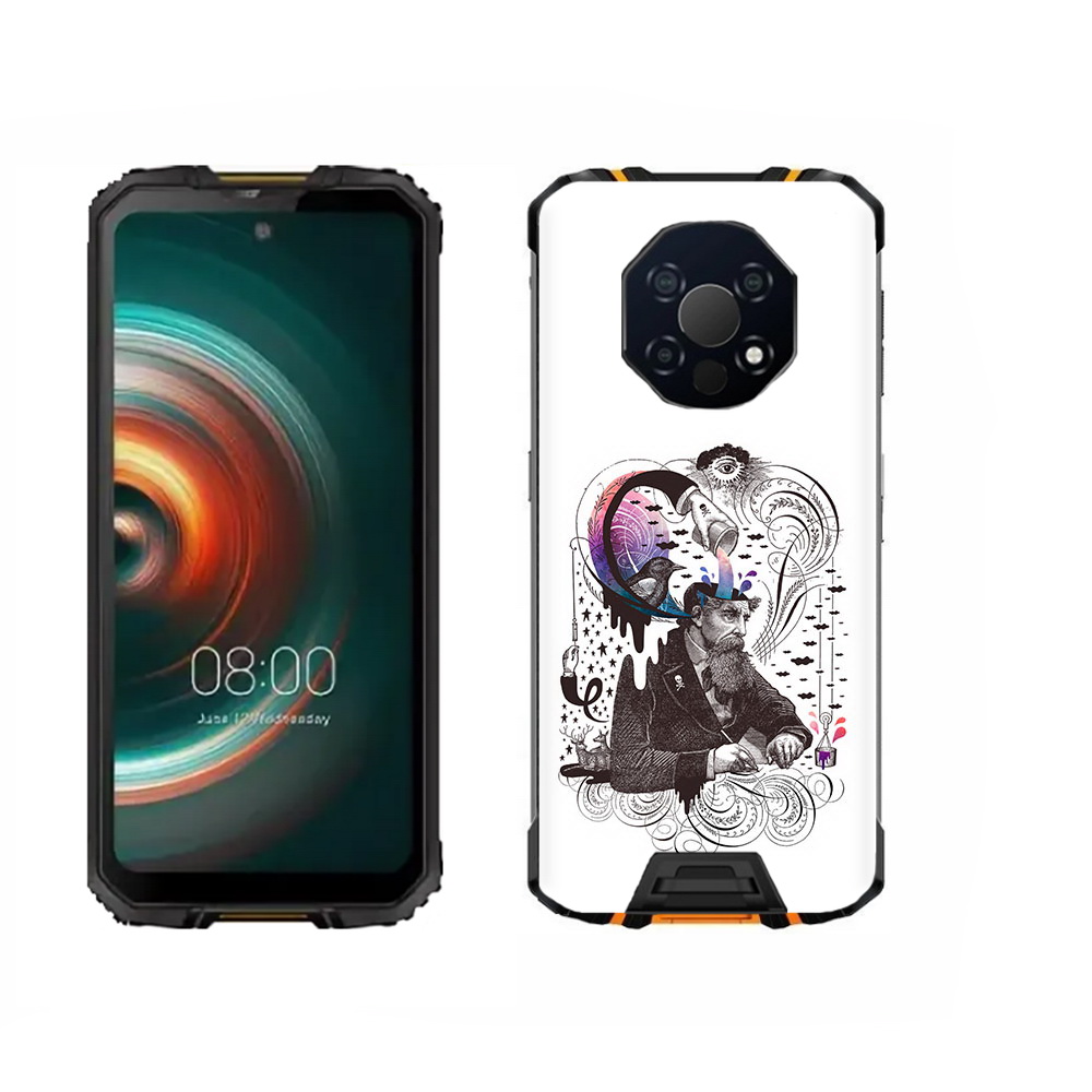 

Чехол MyPads Tocco для Oukitel WP13 абстракция думающий мужчина, Прозрачный, Tocco