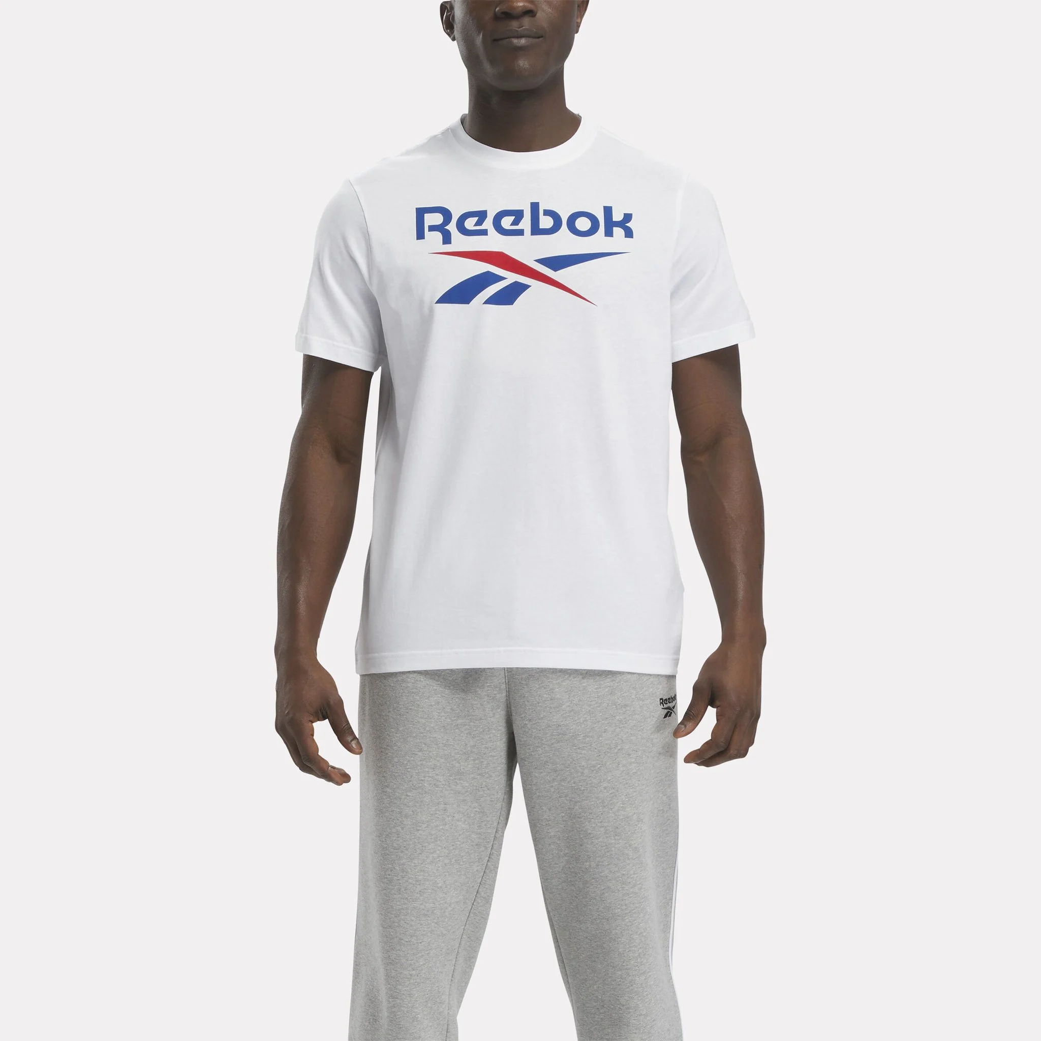 

Футболка мужская Reebok Identity Stacked L 100071175 белая M, Белый, Identity Stacked L