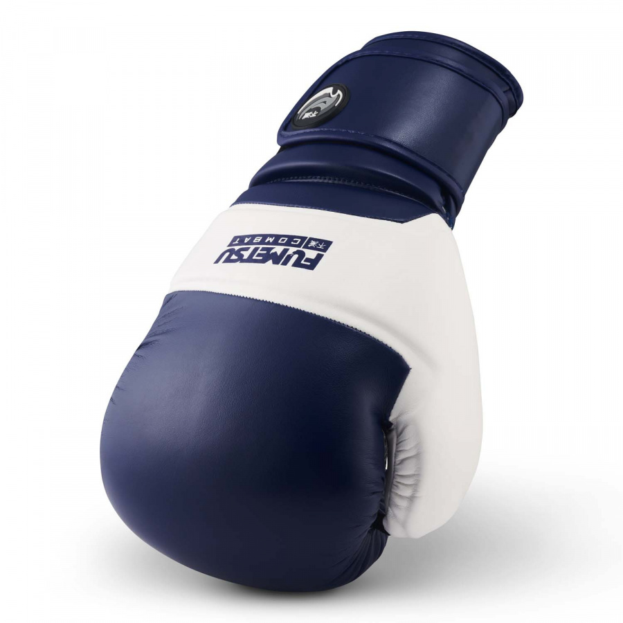 Боксерские перчатки Fumetsu Ghost сине-белые, 12 унций