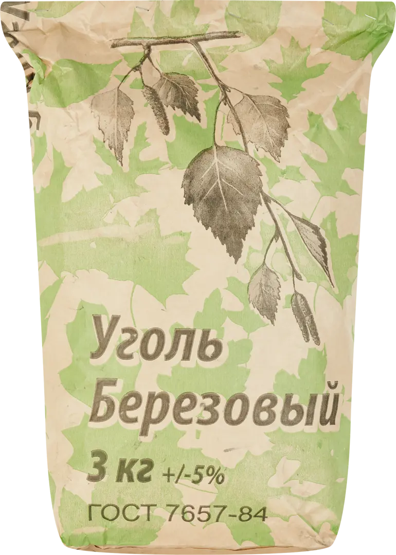 

Уголь древесный берёзовый 3 кг, Черный