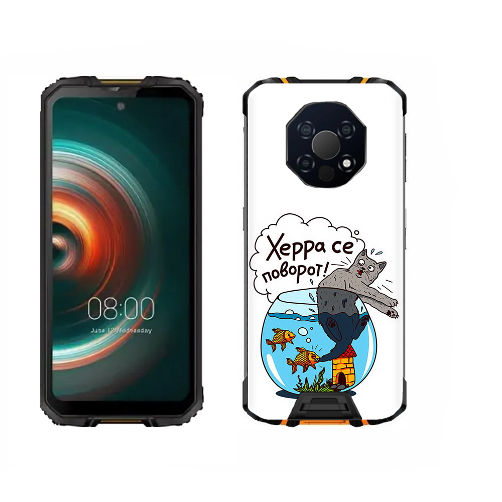 

Чехол MyPads Tocco для Oukitel WP13 Рыбы с котом, Прозрачный, Tocco
