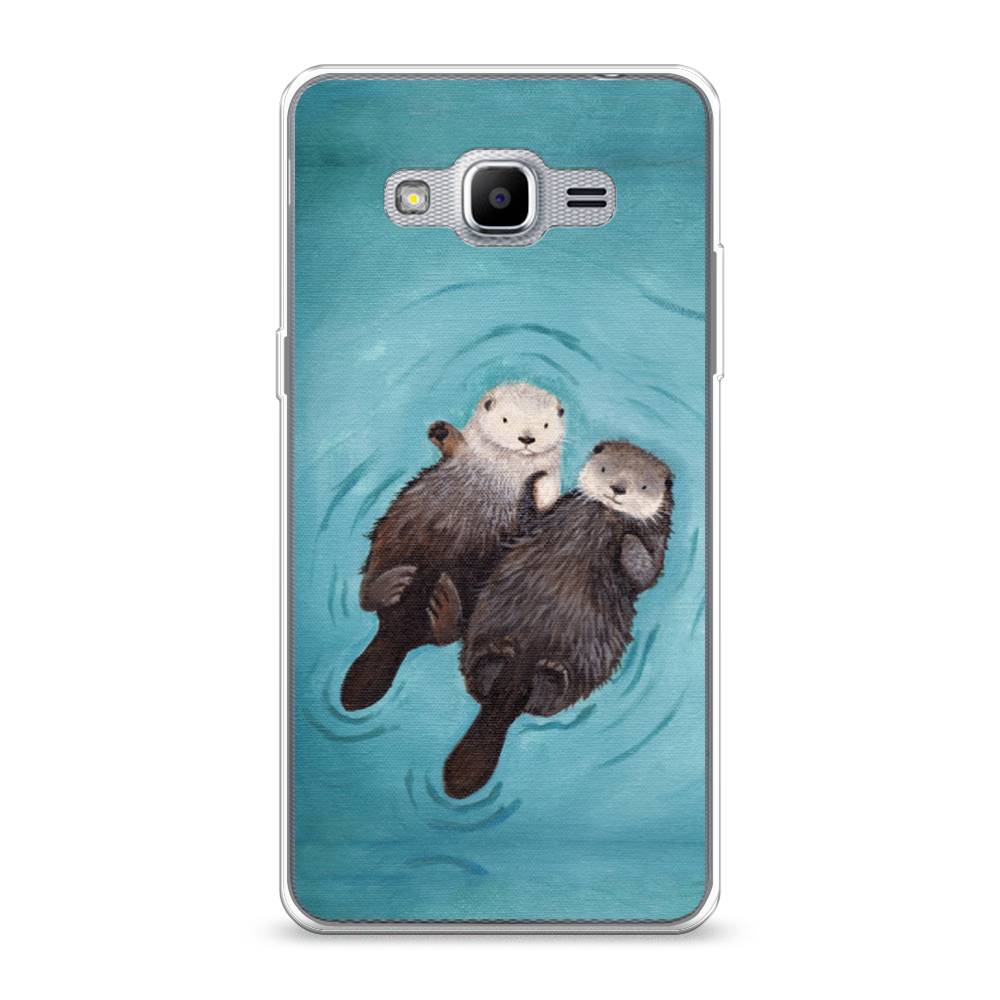

Чехол Awog на Samsung Galaxy J2 Prime 2016 / Самсунг J2 Prime 2016 "Парочка бобров", Голубой, 22350-10