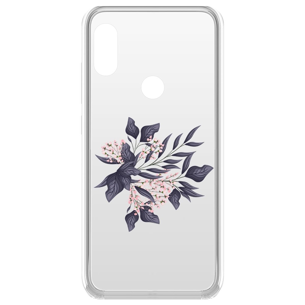 

Чехол-накладка Krutoff Clear Case Розовые бутоны для Xiaomi Redmi Note 6 Pro