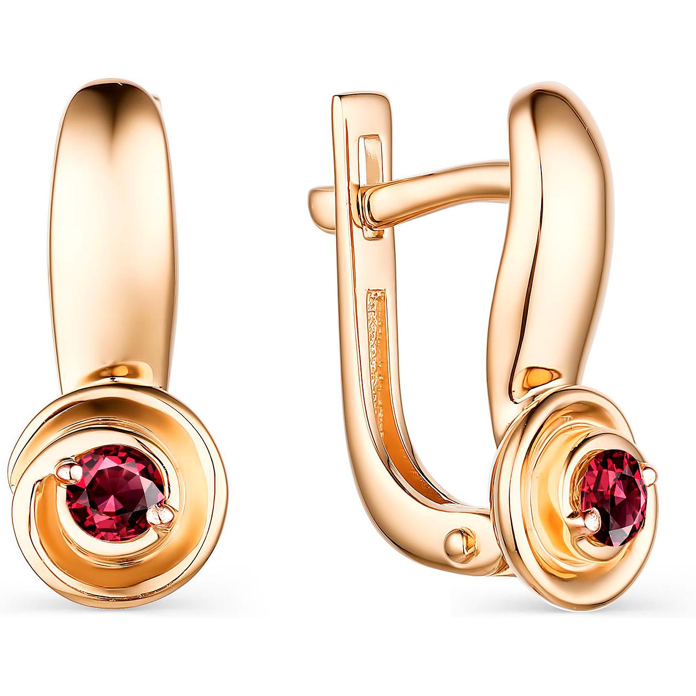 

Серьги из красного золота с рубином АЛЬКОР 23781-103, 23781-103