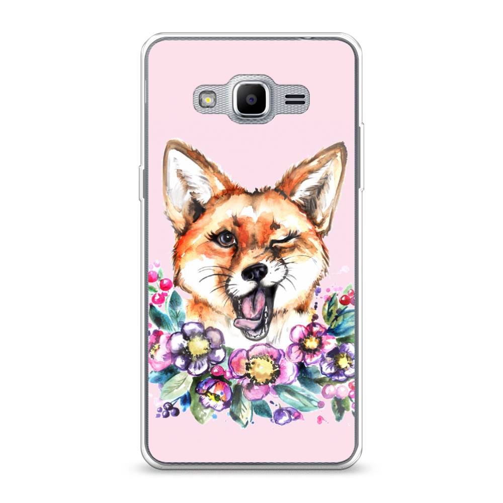

Чехол Awog на Samsung Galaxy J2 Prime 2016 / Самсунг J2 Prime 2016 "Подмигивающая лиса", Оранжевый, 22350-10