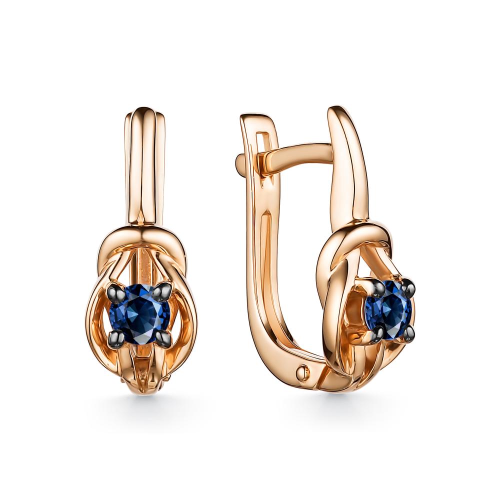 

Серьги из красного золота с сапфиром АЛЬКОР 24187-102, 24187-102