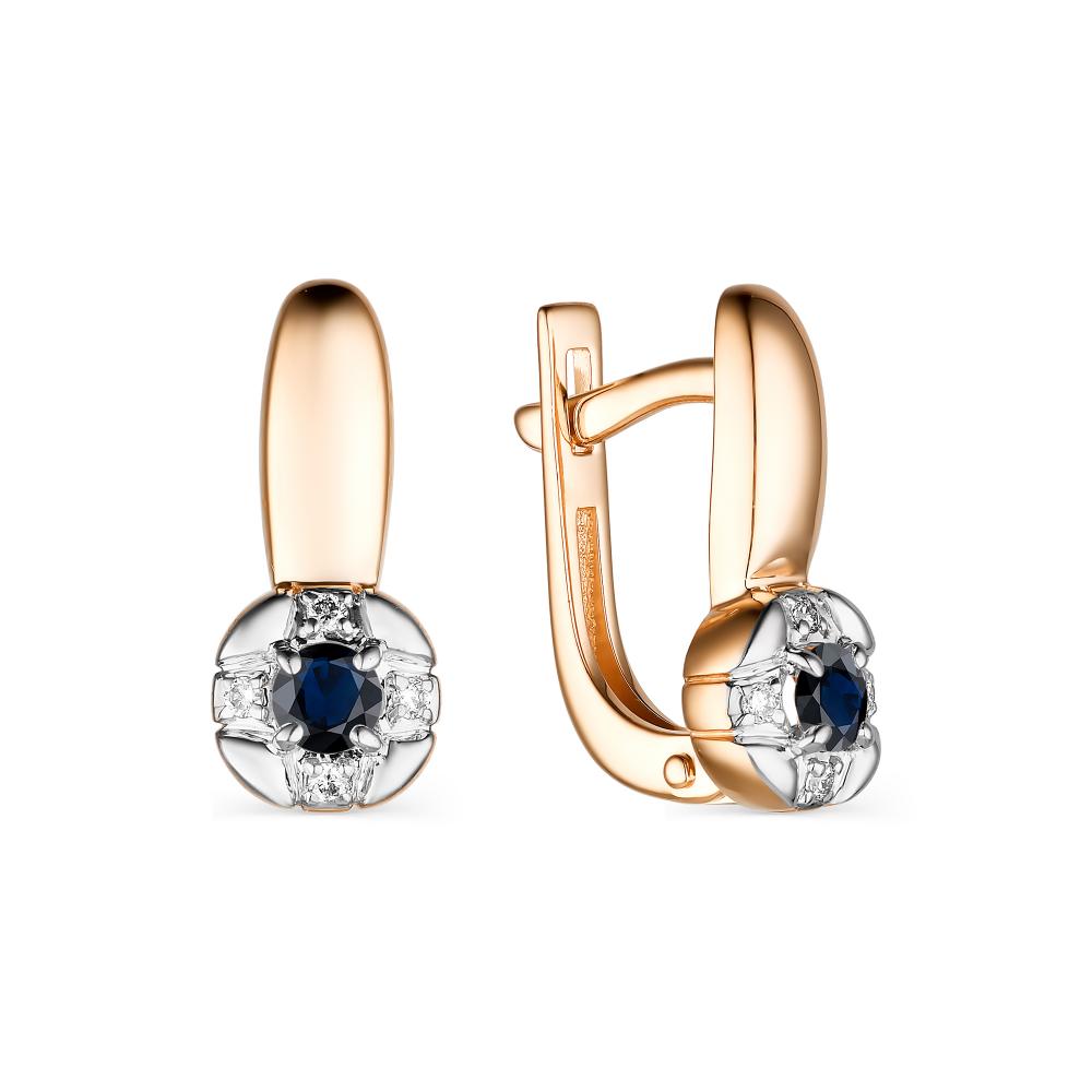 

Серьги из красного золота с бриллиантом АЛЬКОР 23806-102, 23806-102