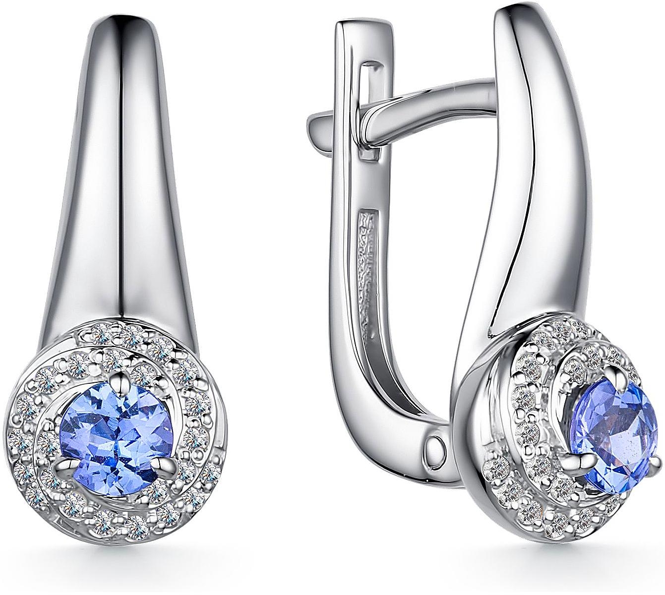 

Серьги из белого золота с бриллиантом АЛЬКОР 23030-204, 23030-204