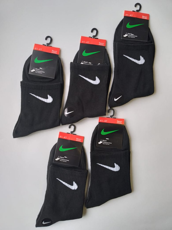 Комплект носков мужских Nike HC5 черных 41-47, 5 пар