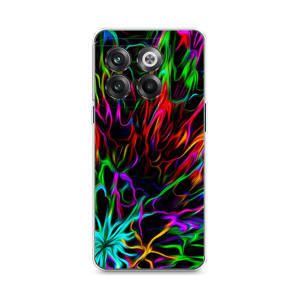 

Чехол на OnePlus 10T "Разноцветные разводы", Голубой;зеленый;оранжевый, 153150-3