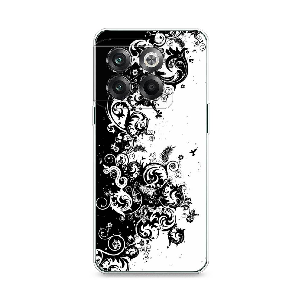 

Чехол на OnePlus 10T "Черно белый узор", Белый;черный;серый, 153150-3
